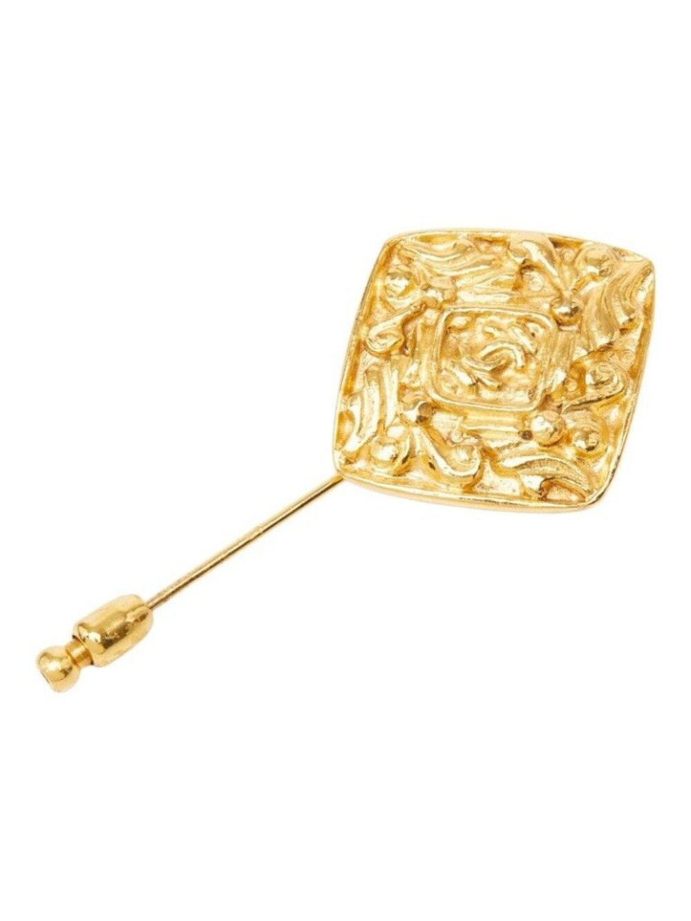 Chanel Vintage CC Logo Brooch Gold Plated